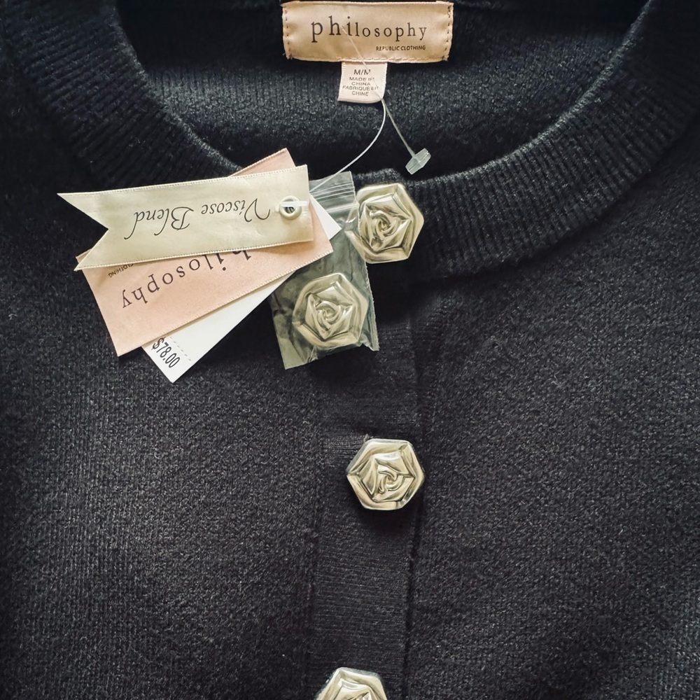 NWT Philosophy Cardigan Sweater - Picture 8 of 9